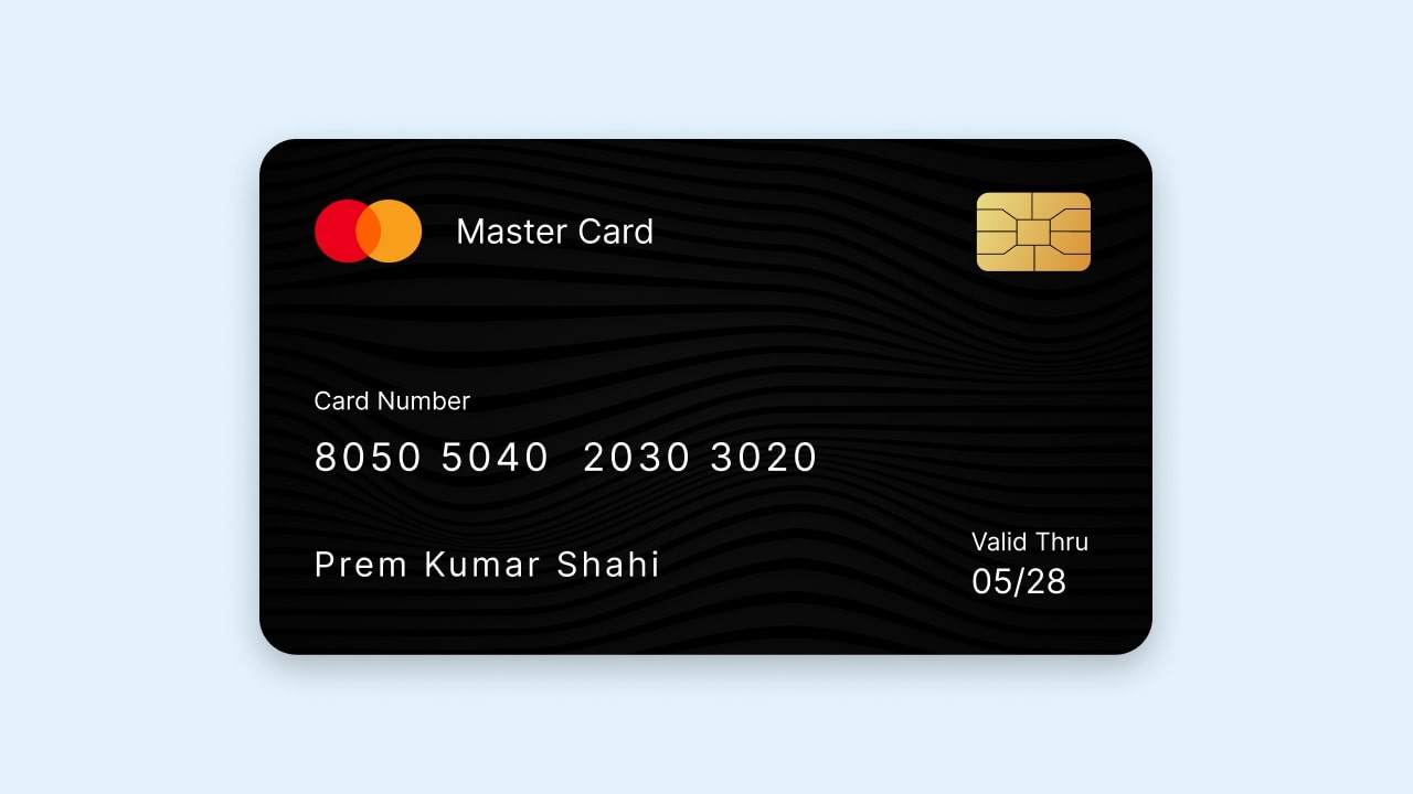 Credit Card Ui Design in HTML & CSS