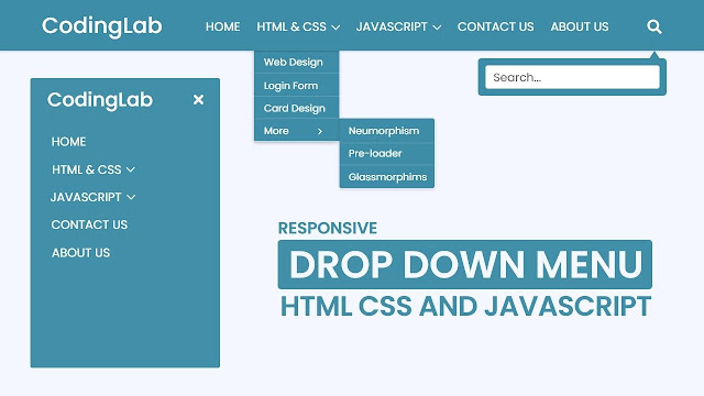 Drop Down Menu with Sub Menu HTML & CSS