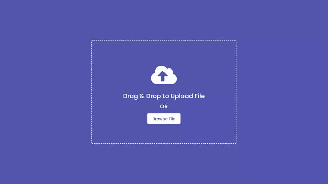 Drag & Drop or Browse - File upload Feature using HTML CSS & JavaScript