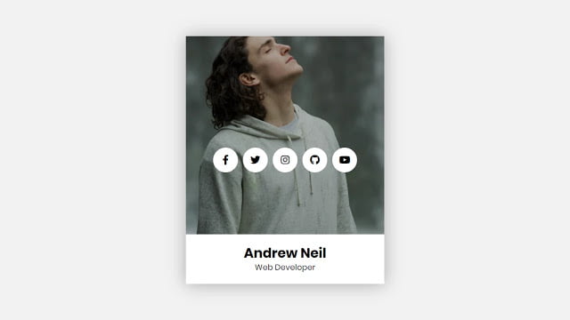 Animated Profile Card Design in HTML and CSS