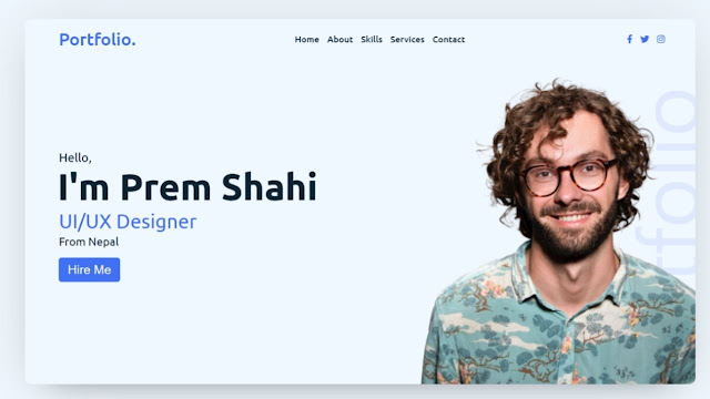 Portfolio Website Template in HTML CSS & JavaScript