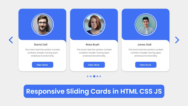 Responsive Profile Card Slider in HTML CSS & Swiperjs