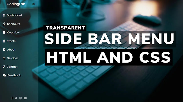 Side Bar Menu using HTML & CSS