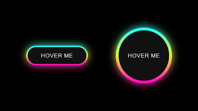 Colorful Glowing Effect on Hover using HTML and CSS