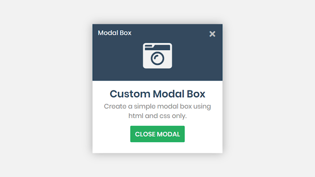 Custom Modal Box using HTML CSS and Javascript