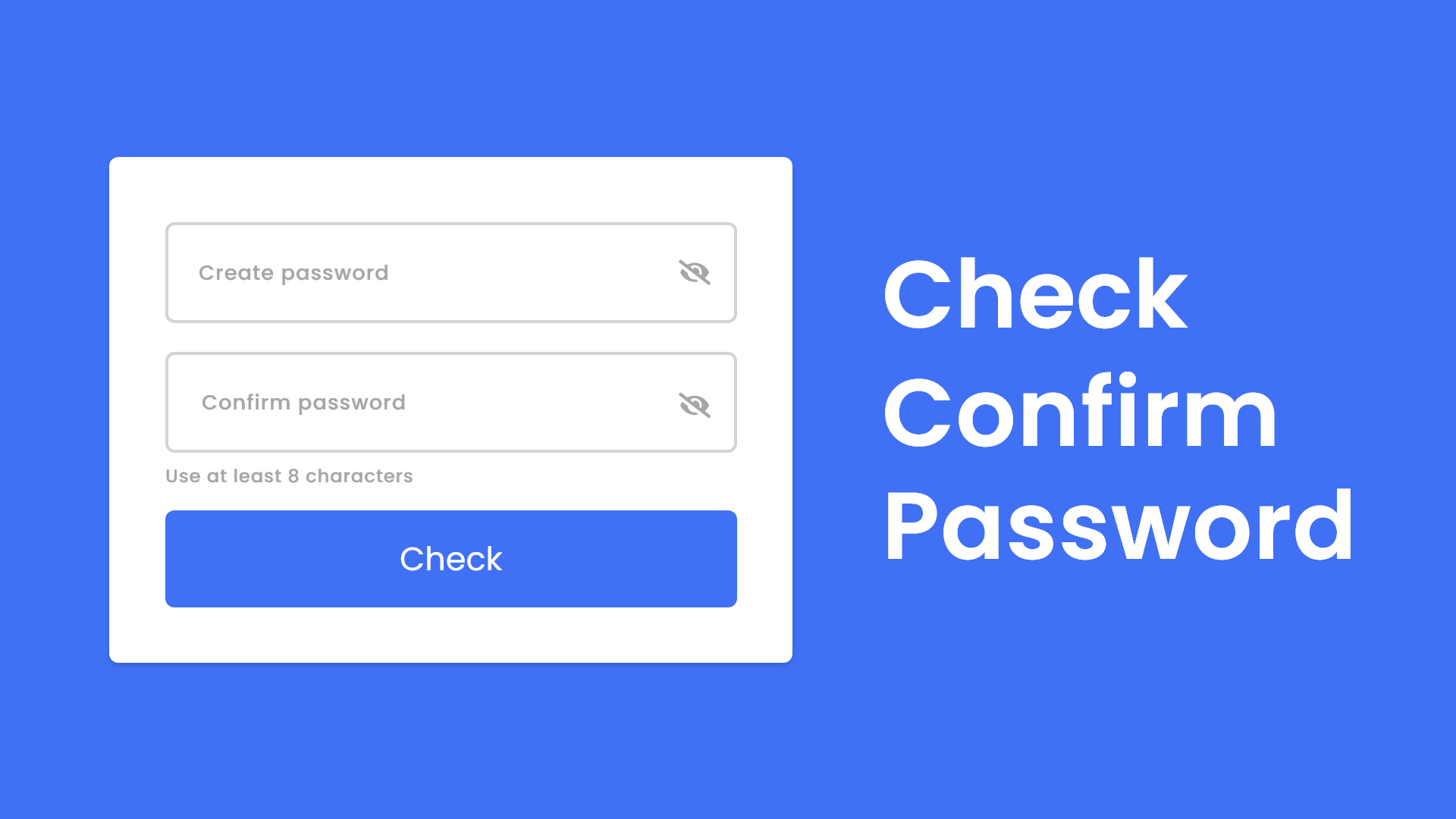 Check Password & Confirm Password using JavaScript
