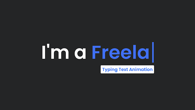 Typing Text Animation in HTML CSS & JavaScript